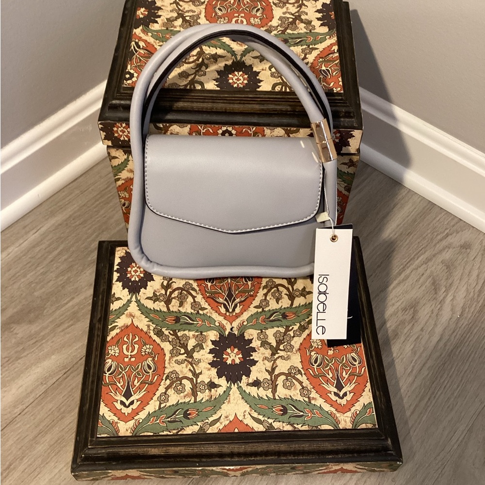 Isabelle Leather Handbag (grey)